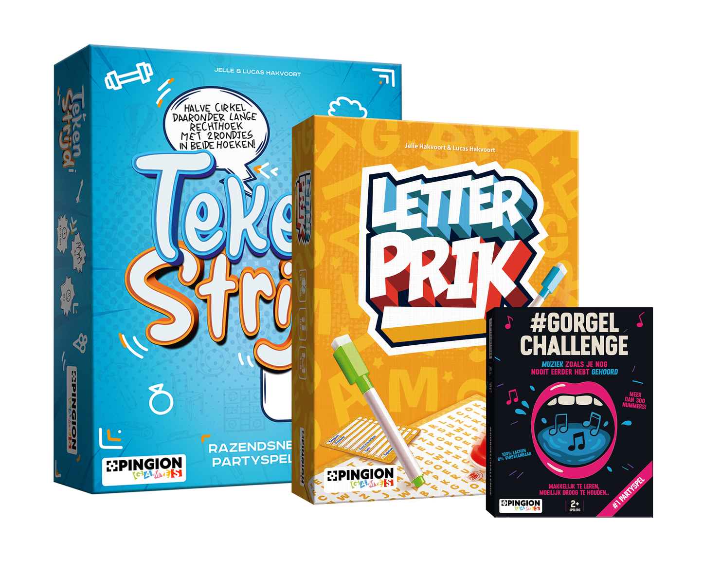 Bundel - Tekenstrijd + Letterprik + #GorgelChallenge